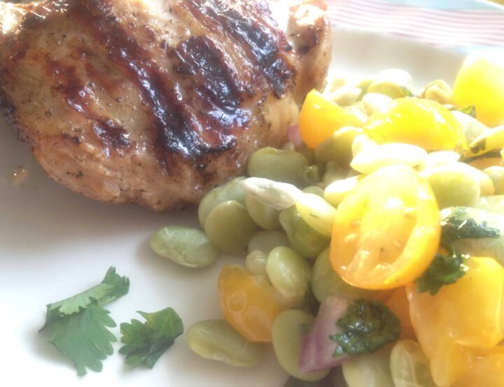 Grilled Chicken with Lima Beans and Tomatoes Grilled Chicken