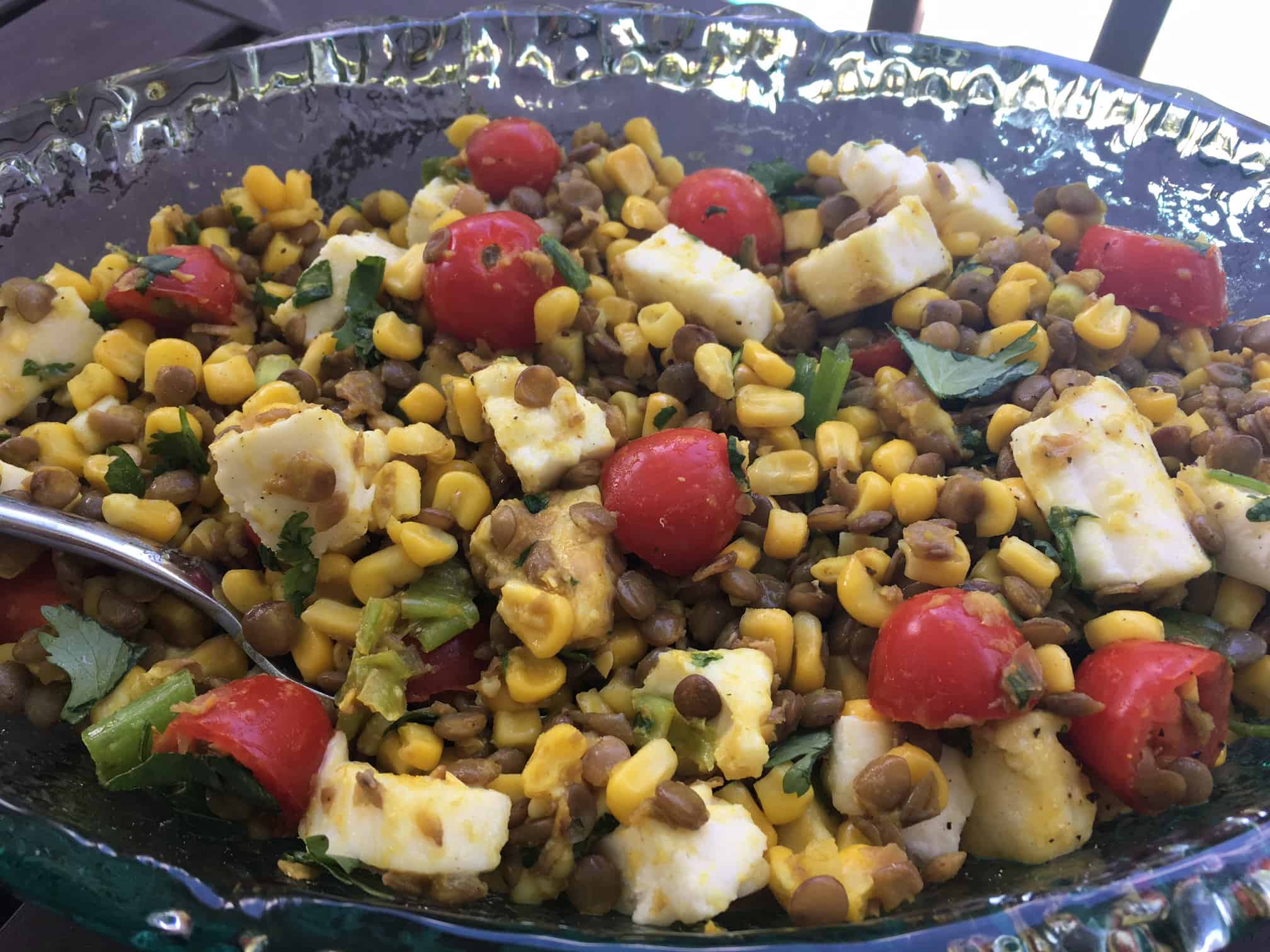 Corn & Lentil Salad lentil salad