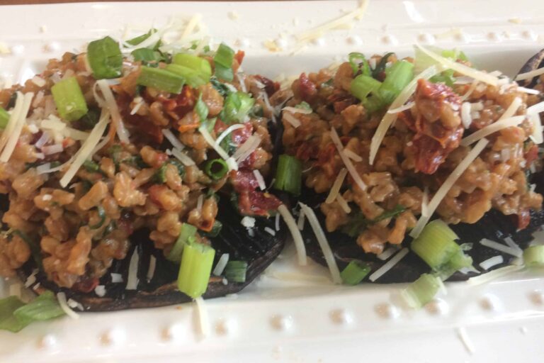 Farro Stuffed Portobello Farro Stuffed Portobello Mushrooms