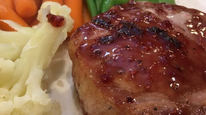 Raspberry Pork Chops Serving Suggestion