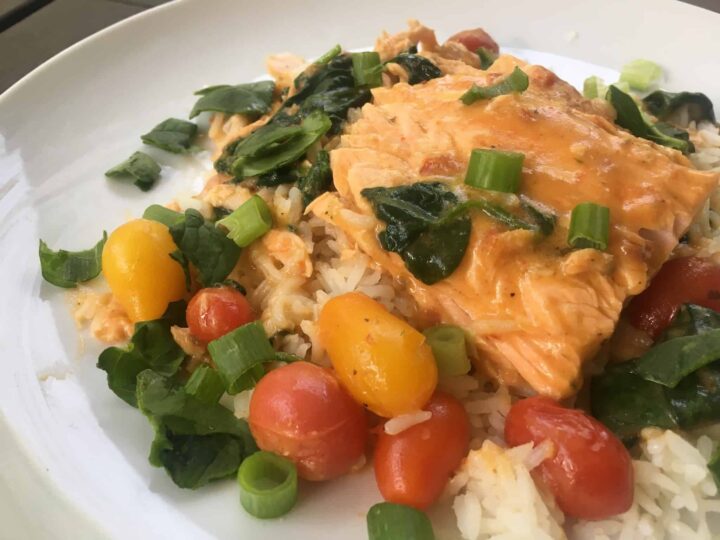 Salmon with Creamy Pesto Easy Salmon Recipe with Pesto Sauce