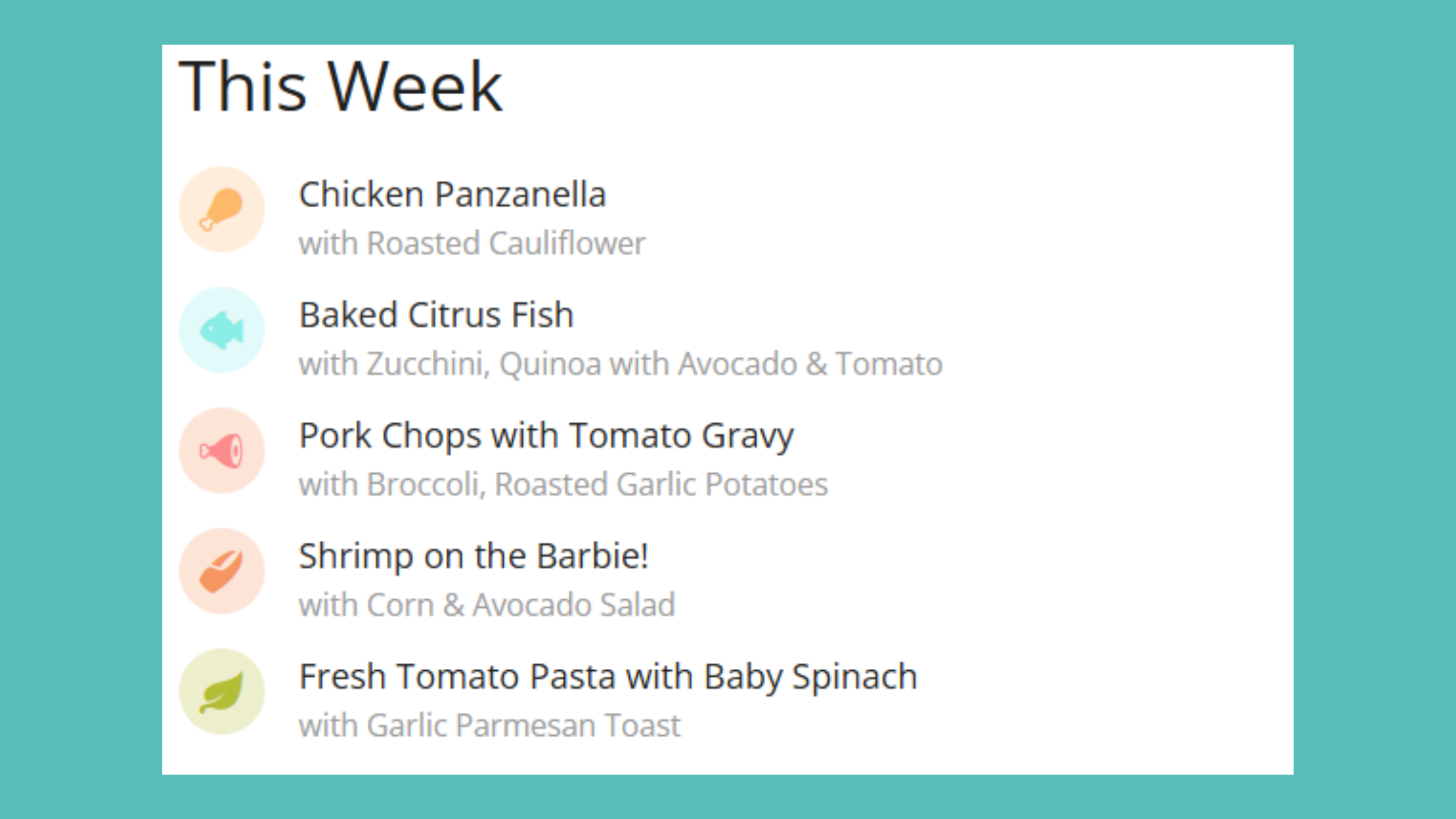 Weekly Meal Plans weekly meal planning